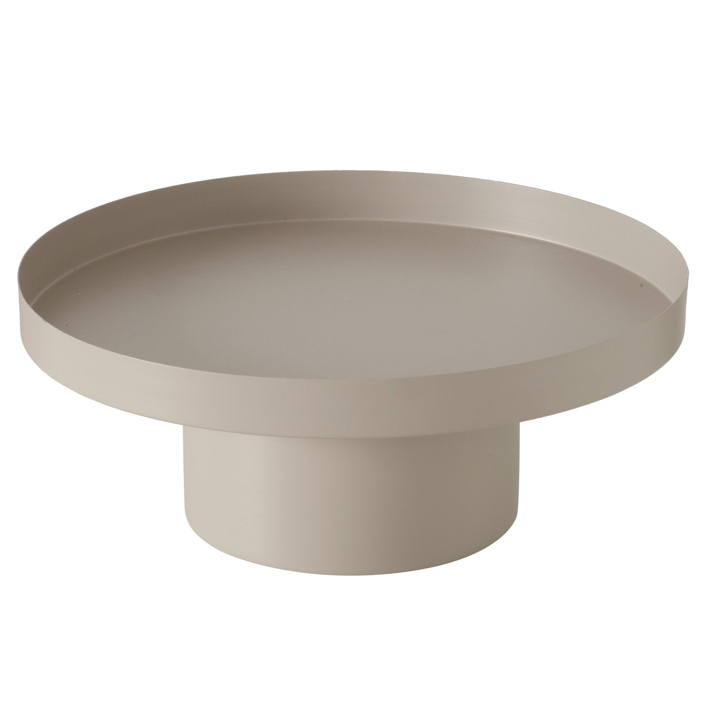 Handgefertigtes Metalltablett SAMONA mit mattierter Oberfläche - beige, creme