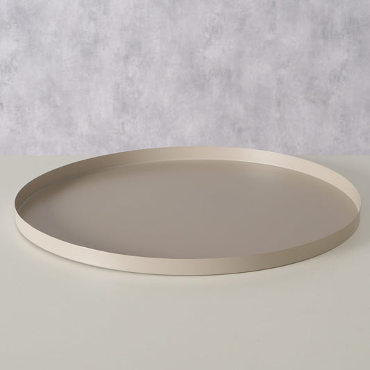 Boltze Deko-Tablett Ø 40 cm Rondella | schwarz | beige