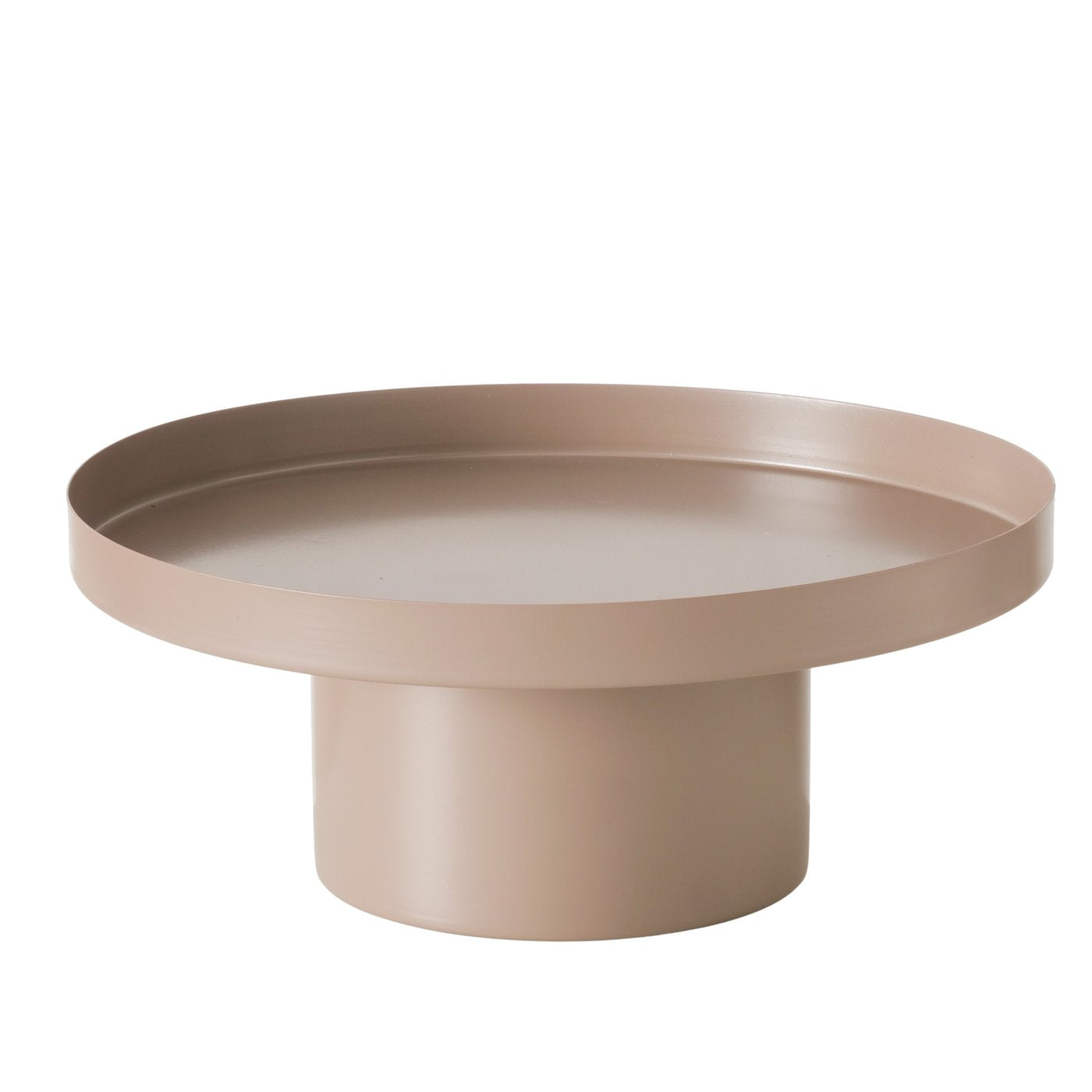 Boltze Deko-Tablett Ø 35 cm SAMONA | beige | weiß | Tablett mit Fuß