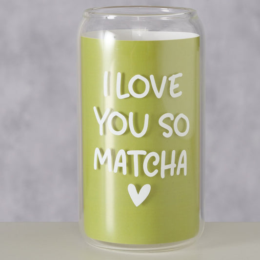 Trinkglas I love you so matcha