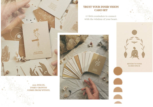 Affirmation Kartenset - 17 KARTEN - VERTRAUE DEINER INNEREN VISION