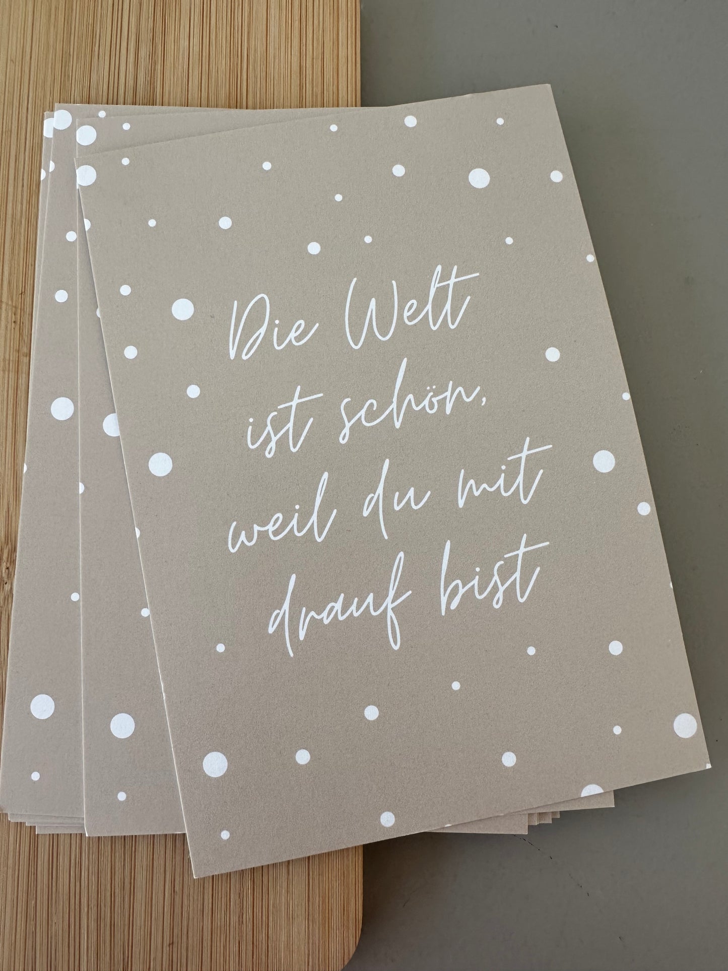 Postkarte DIE WELT IST SCHÖN, ...