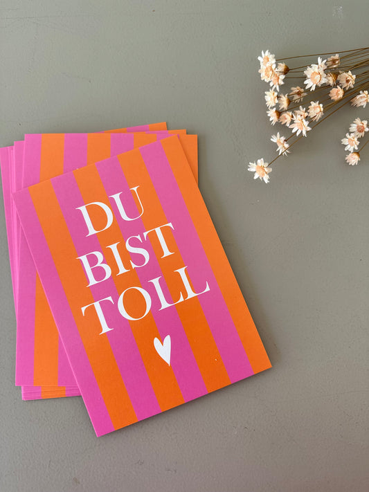 Postkarte DU BIST TOLL