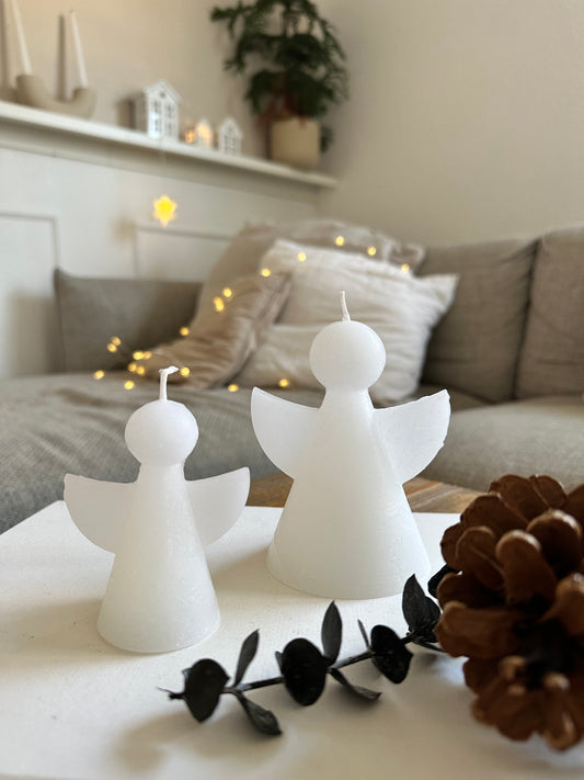 Kerze in Engelform in Weiß – liebevolles Geschenk oder Weihnachtsdeko