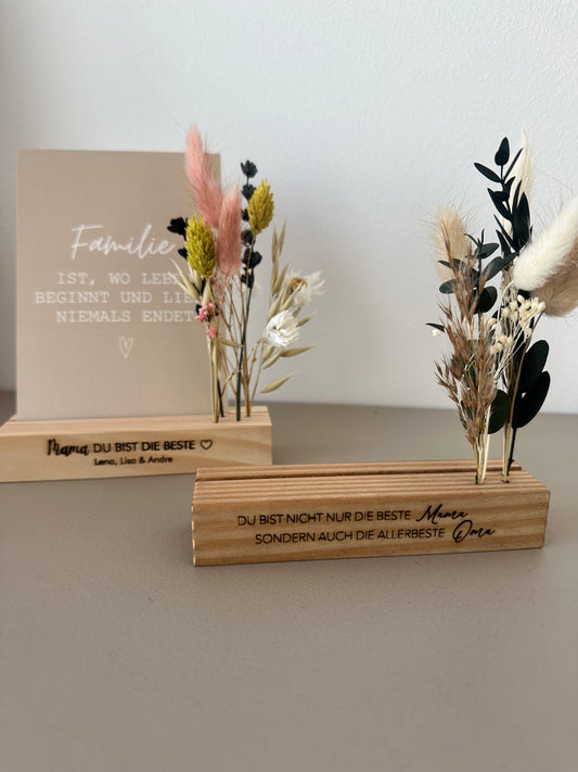 Muttertagsgeschenk | Kartenständer | Blumenleiste