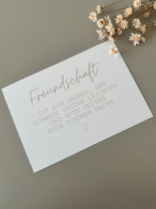 Postkarte FREUNDSCHAFT IST EIN ZAUBER