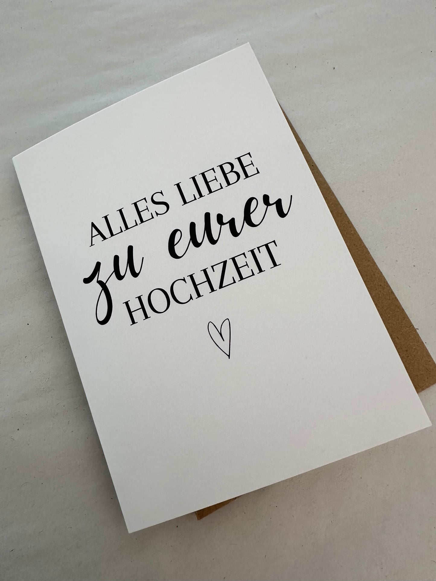 Klappkarte "Alles Liebe zu eurer Hochzeit"