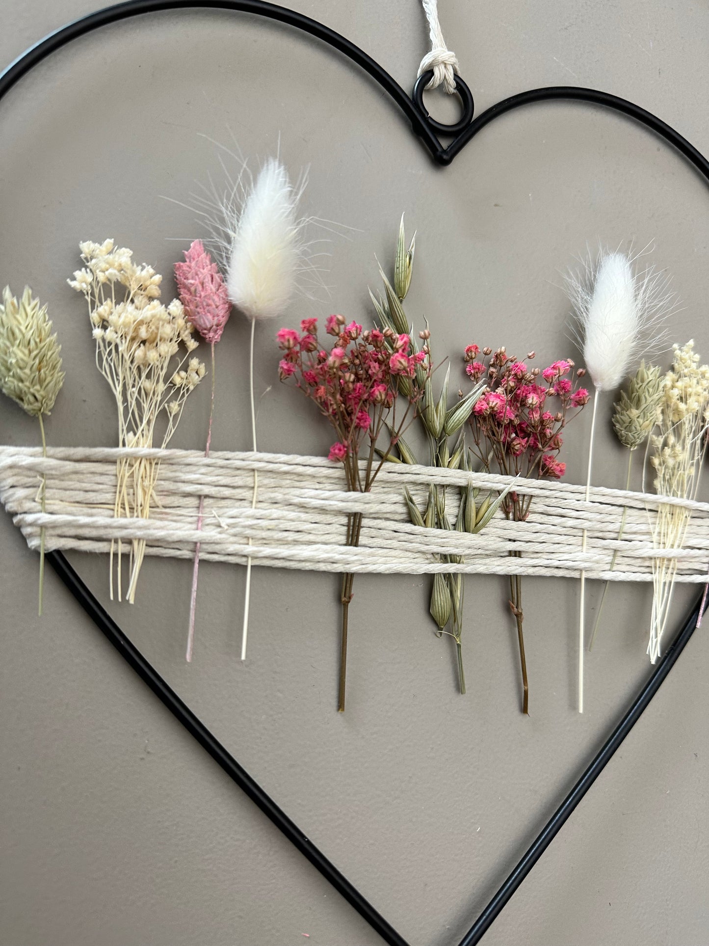 Metallherz mit Trockenblumen | Muttertagsgeschenk