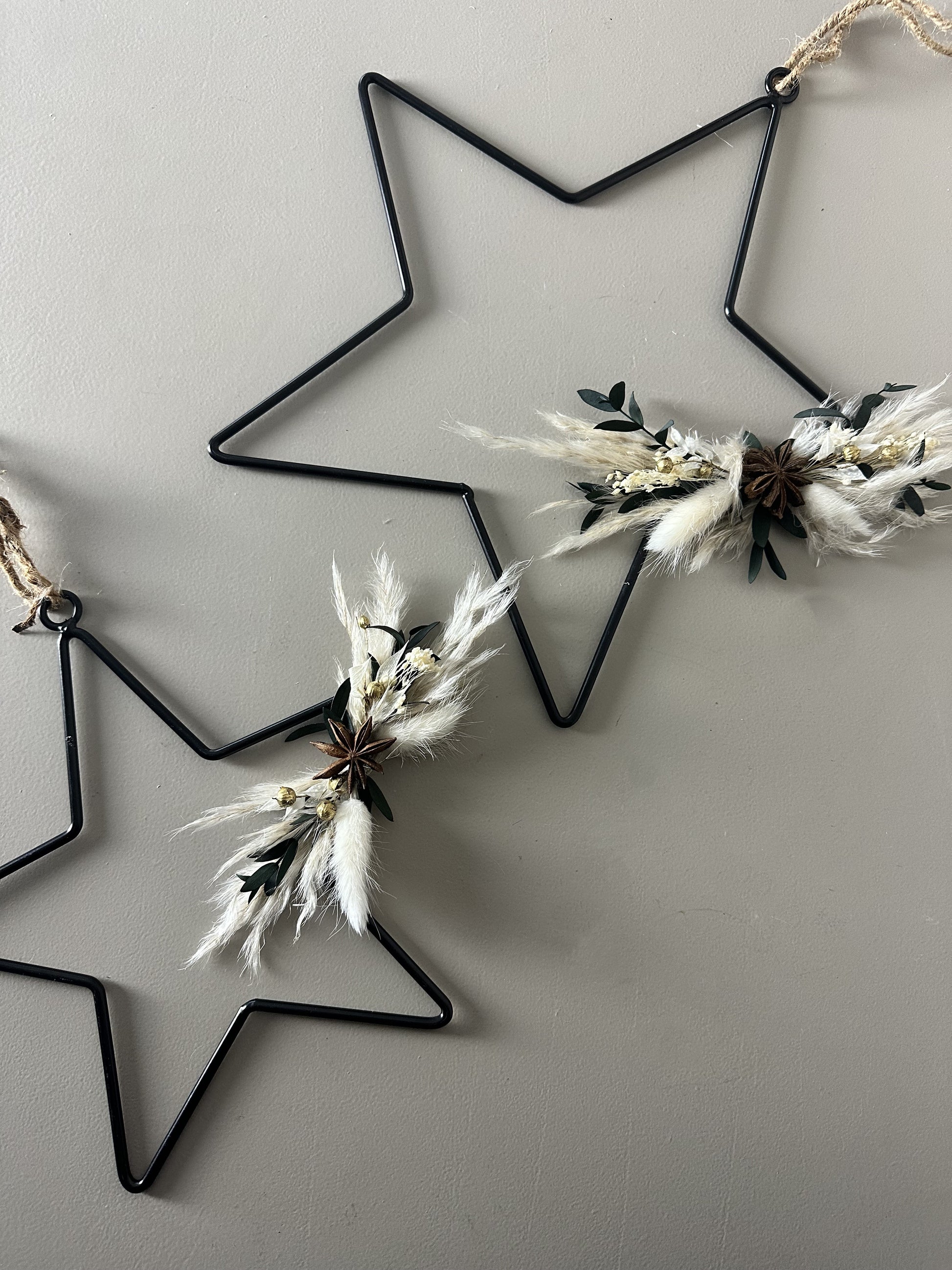 nachhaltiger Metallstern als Dekoidee für die Adventszeit und Weihnachten