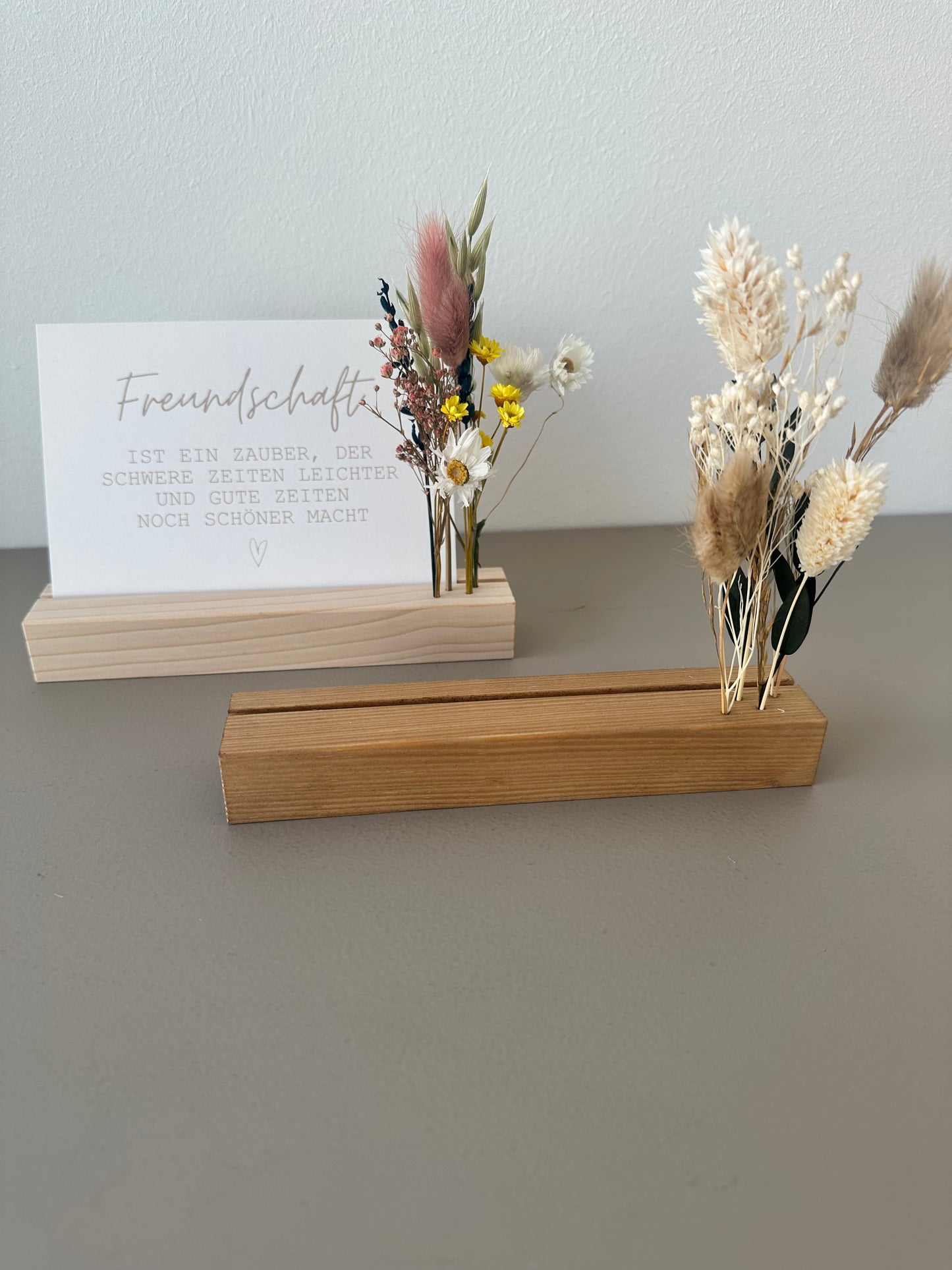 Mini Blumenleiste und Fotohalter Querformat