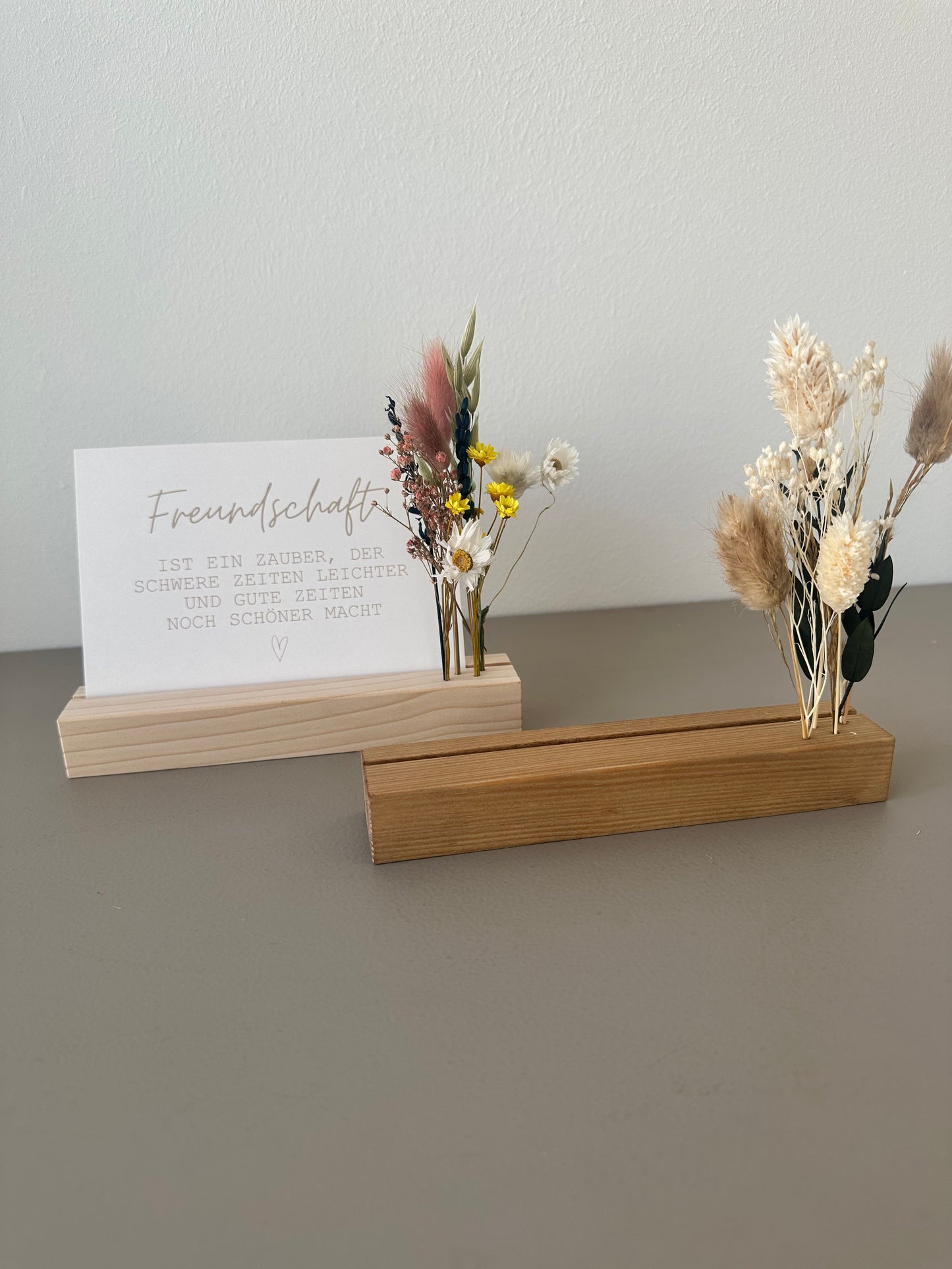 Mini Blumenleiste und Fotohalter Querformat