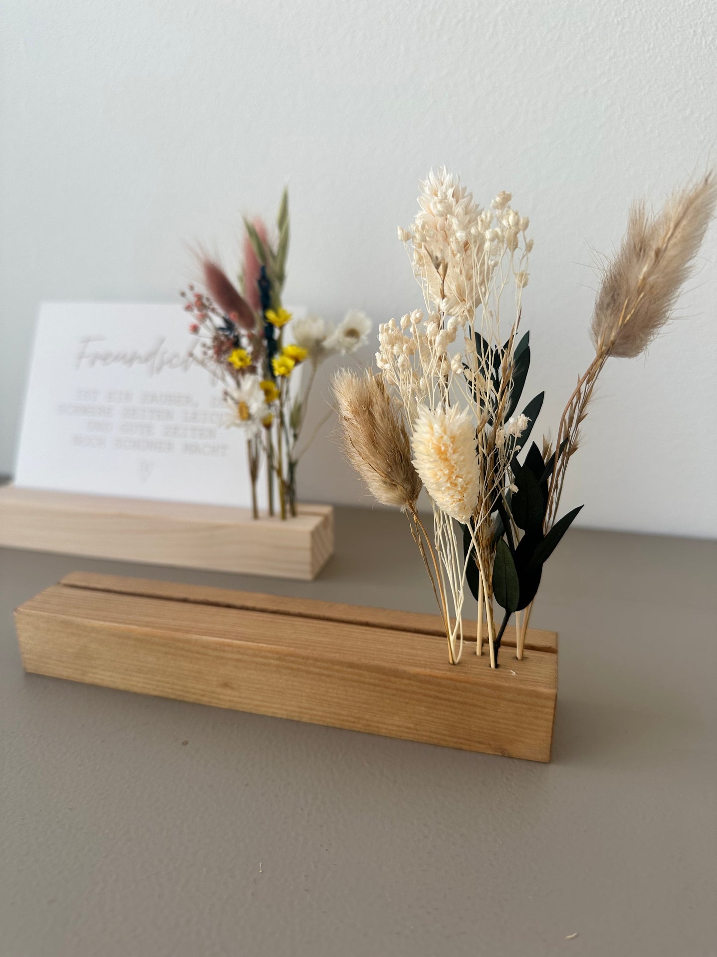 Mini Blumenleiste und Fotohalter Querformat