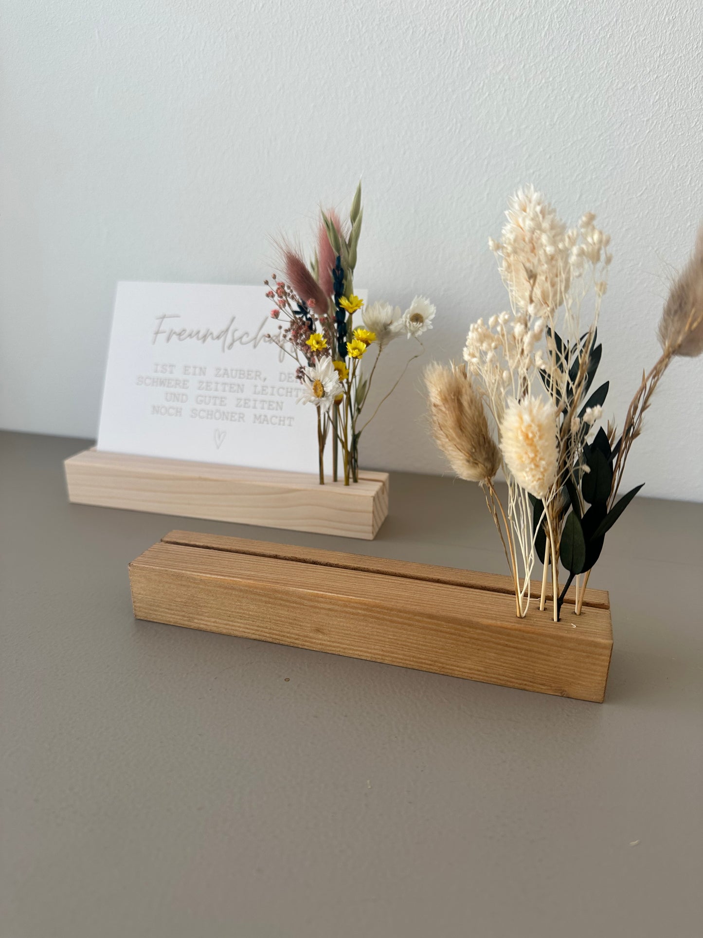 Mini Blumenleiste und Fotohalter Querformat