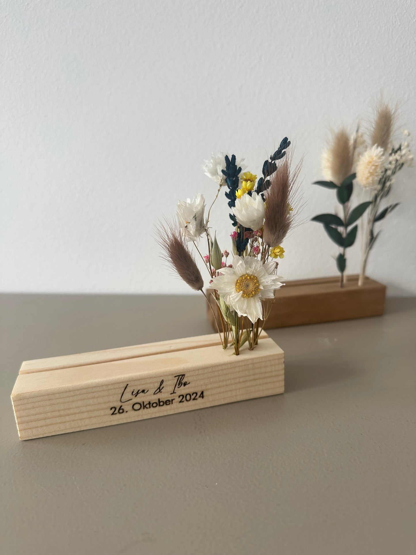 Mini Blumenleiste und Fotohalter | personalisierbar