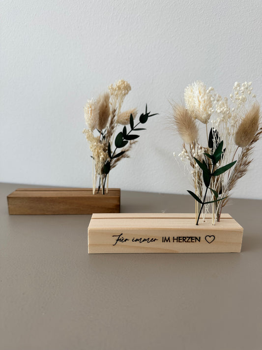 Kartenständer Erinnerung Für immer im Herzen mit Gravur