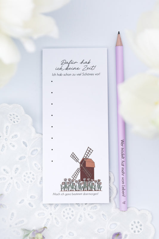 Notizblock "Dafür habe ich keine Zeit" | Verblühmeinnicht