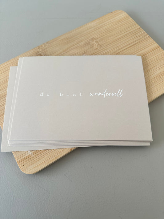 Postkarte DU BIST WUNDERVOLL