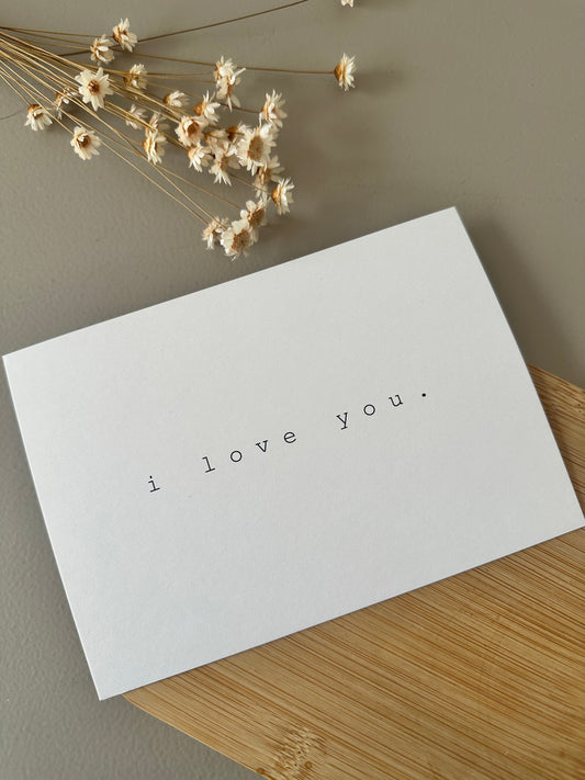 Postkarte I LOVE YOU