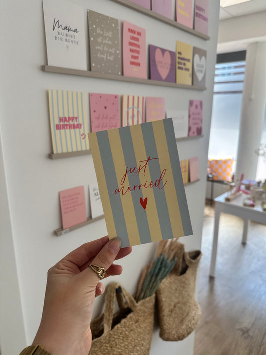 Postkarte just married