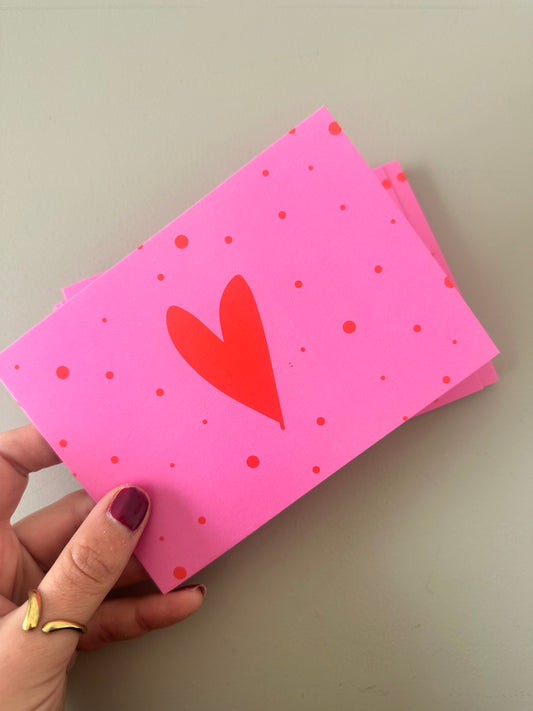 Postkarte rotes Herz