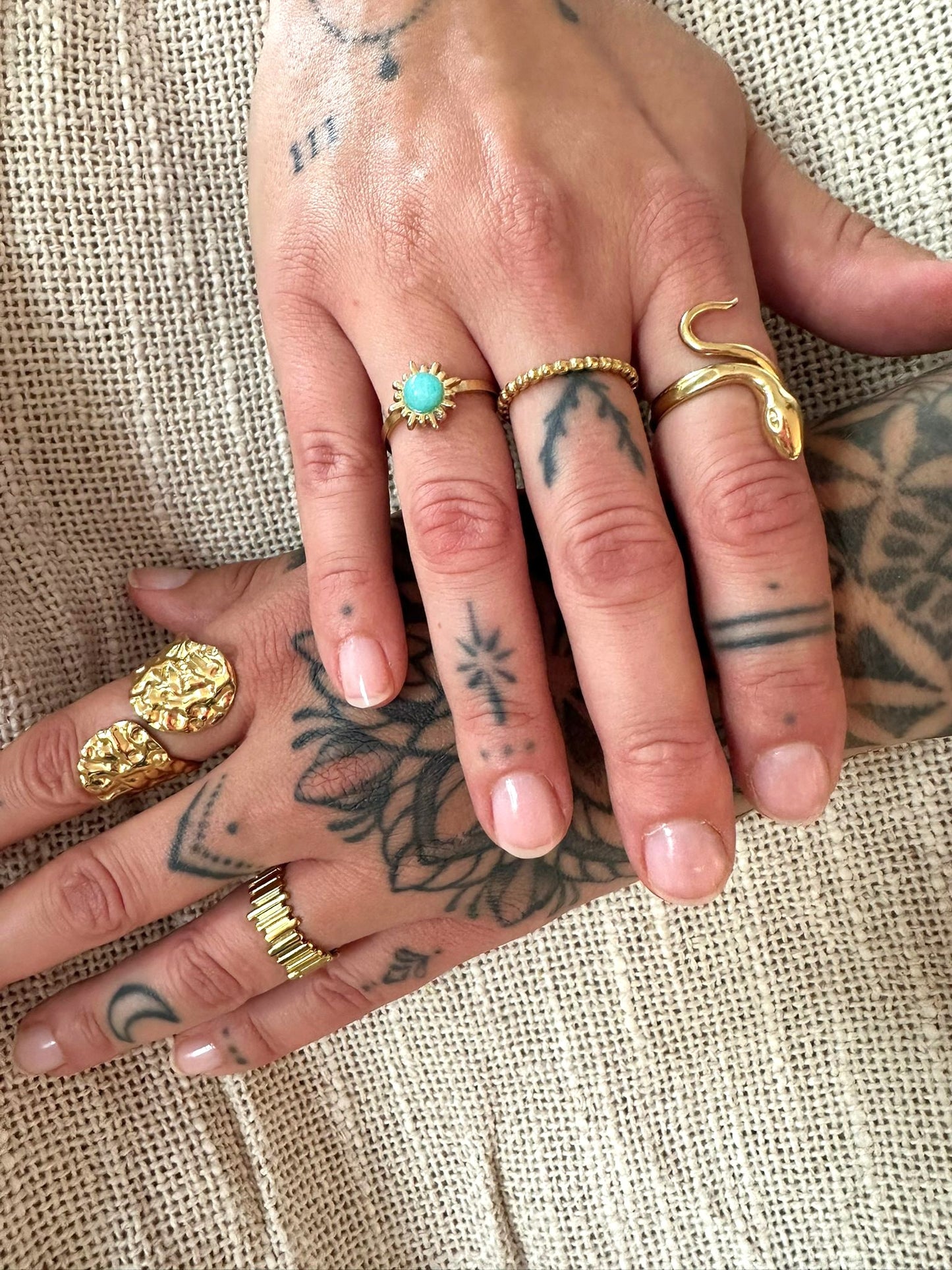 Edelstahlring SUN weiß