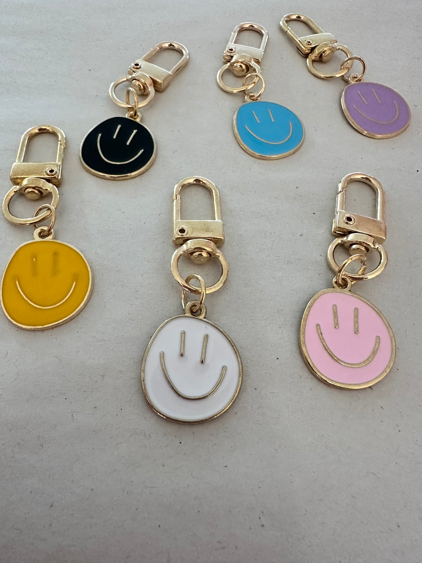 Schlüsselanhänger Smiley bunt