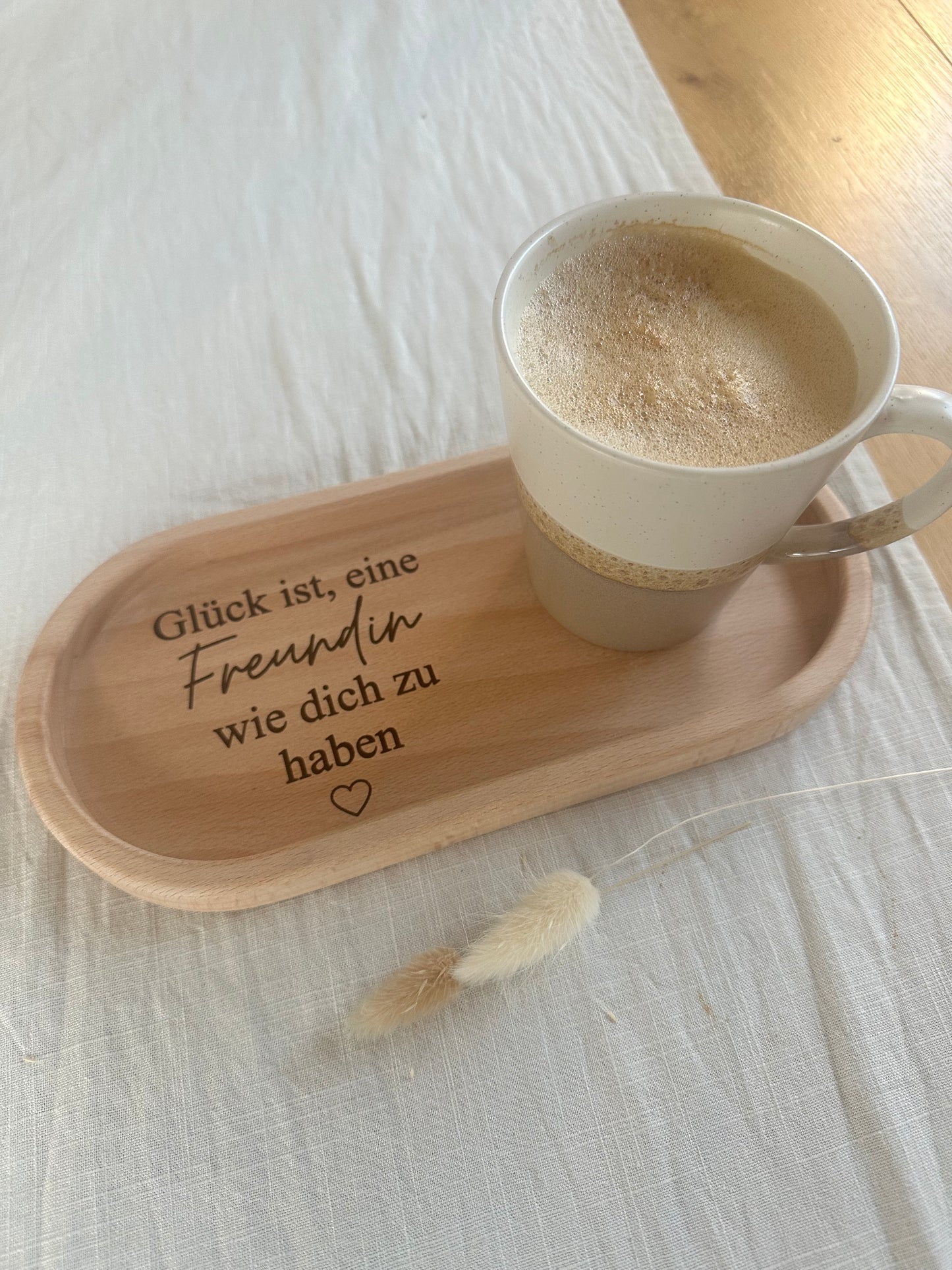 Tablett mit Gravur | Glück ist, eine Freundin wie dich zu haben