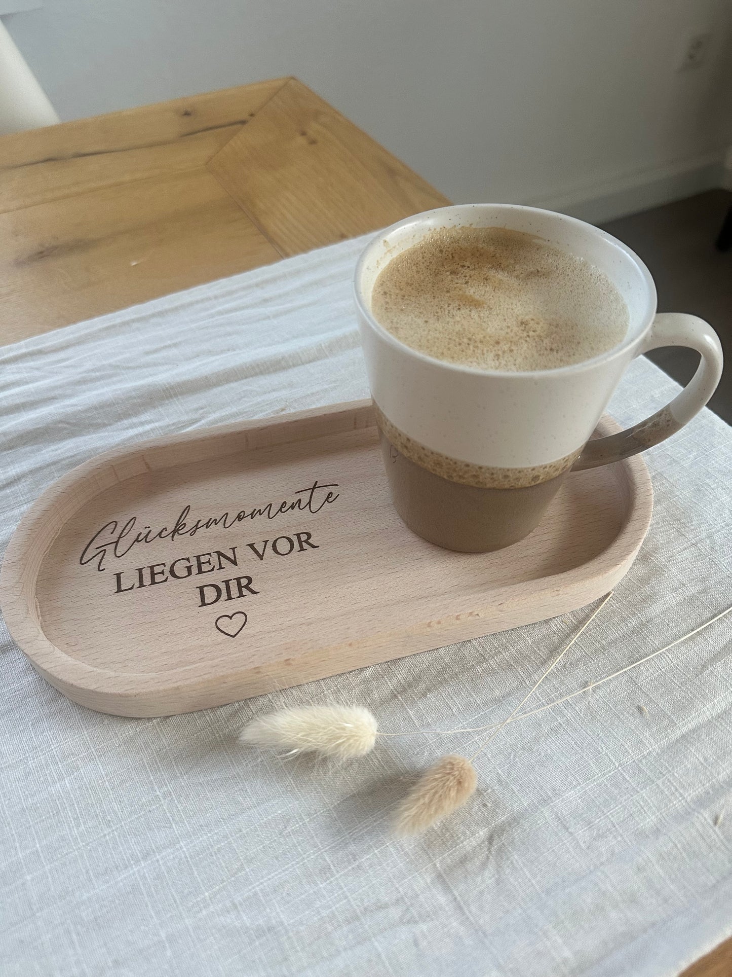 Tablett mit Gravur | Glücksmomente liegen vor dir
