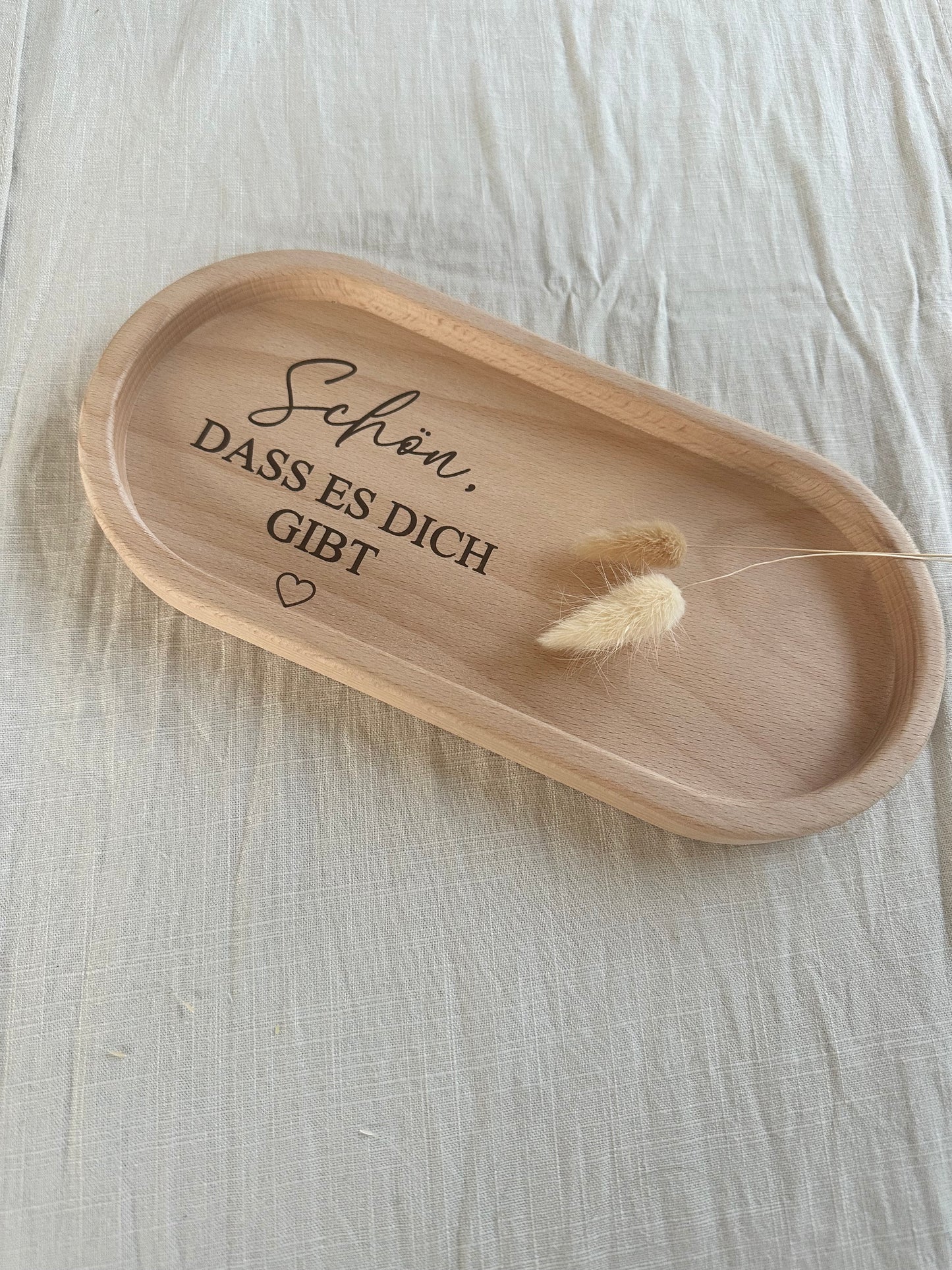 Tablett mit Gravur | Schön, dass es dich gibt
