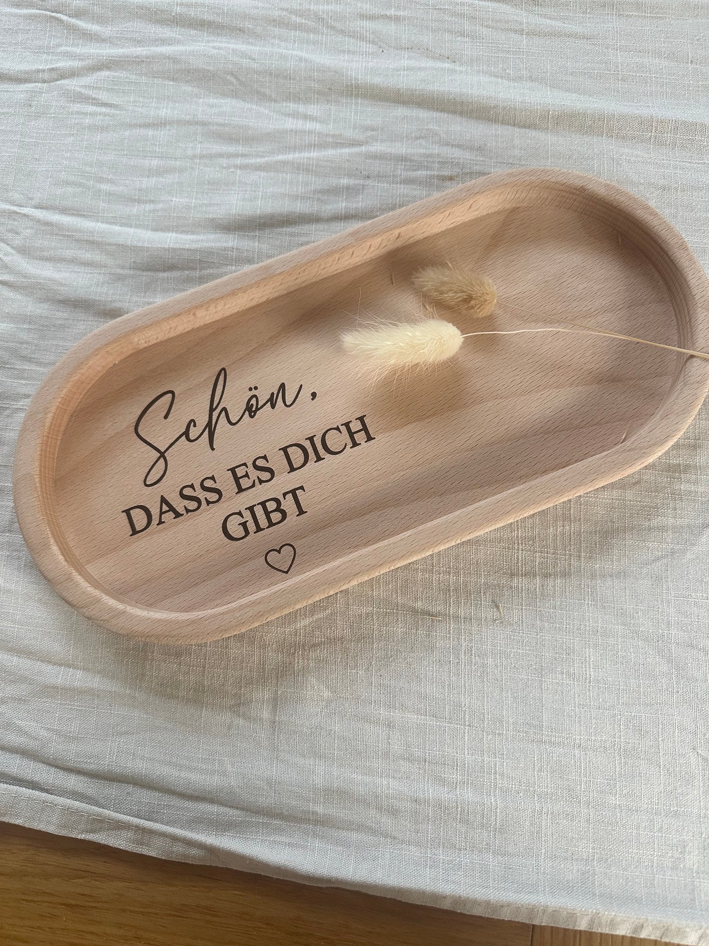 Tablett mit Gravur | Schön, dass es dich gibt