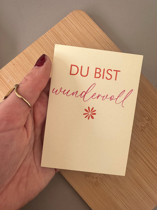 Minikarte "Du bist wundervoll"