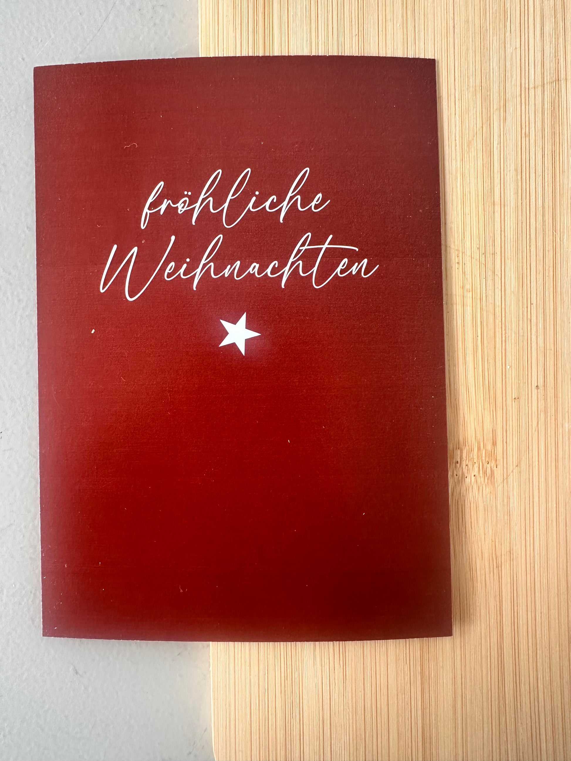 Stilvolle Weihnachtskarte „Fröhliche Weihnachten“ – perfekt zum Verschenken