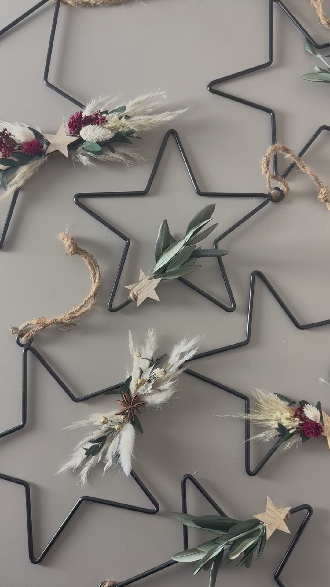 Nachhaltiger und Dekorativer Metallstern mit Trockenblumen – Geschenkidee oder Wanddeko - Adventskalender