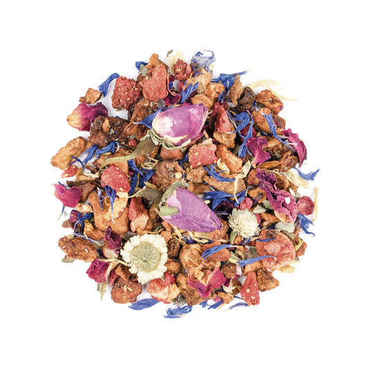 Liebevoll verpackter Früchtetee als Geschenkidee für Freunde oder Familie