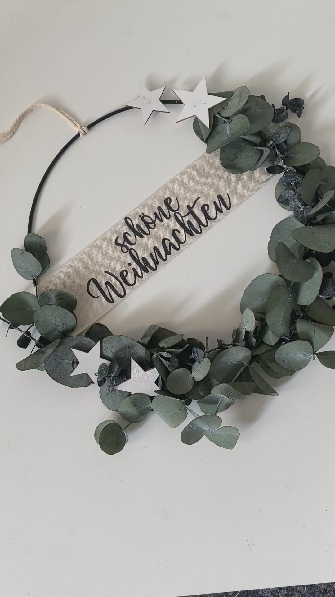 Trockenblumenring für Tür oder Wand – elegante Weihnachtsstimmung von lizasliving