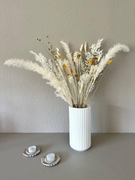 Trockenblumenmix gelb weiß - Trockenblumen