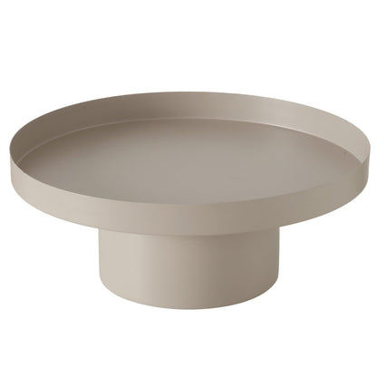 Handgefertigtes Metalltablett SAMONA mit mattierter Oberfläche - beige, creme