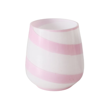 Windlicht Tisano | rot rosa gestreift