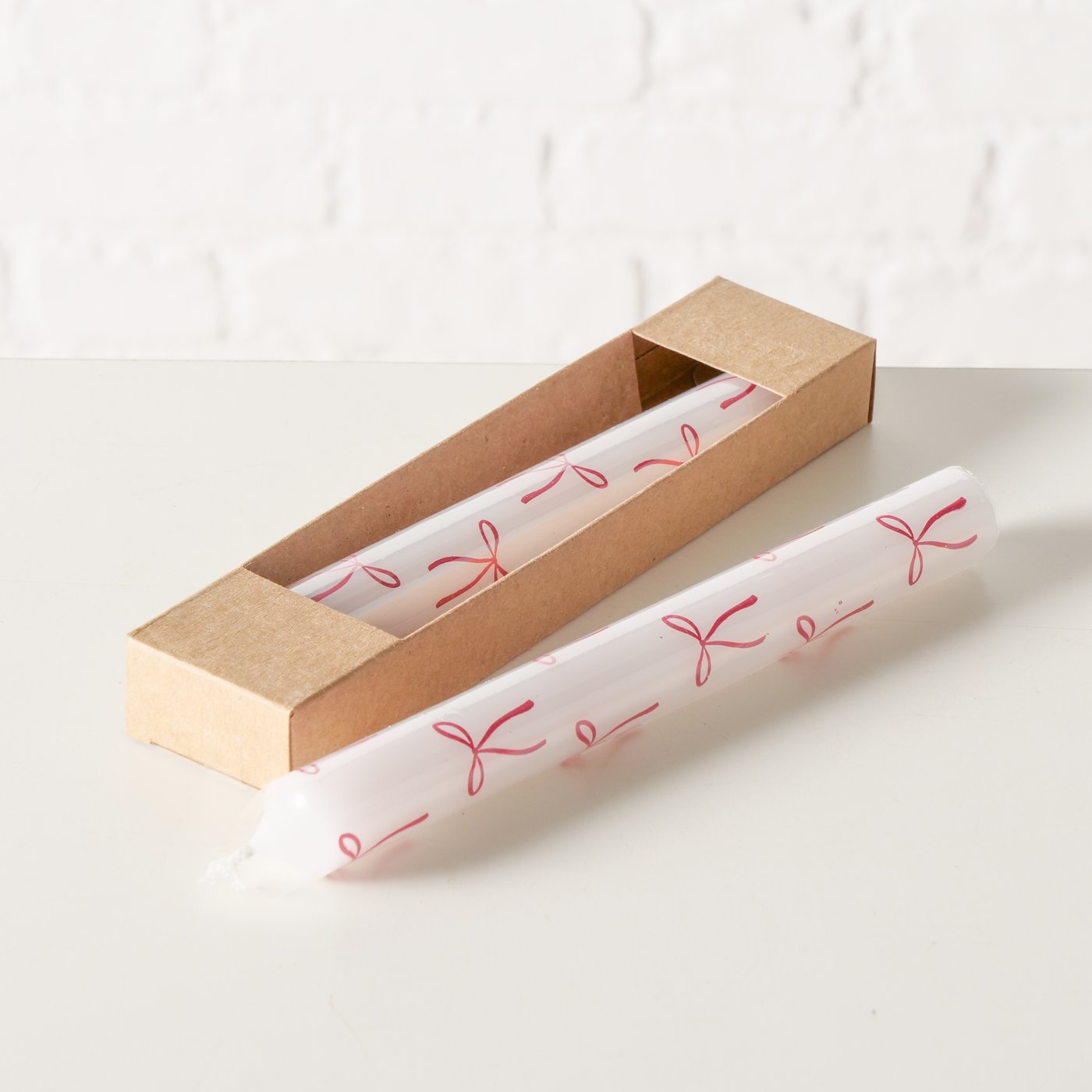 Stabkerze bedruckt Schleifen