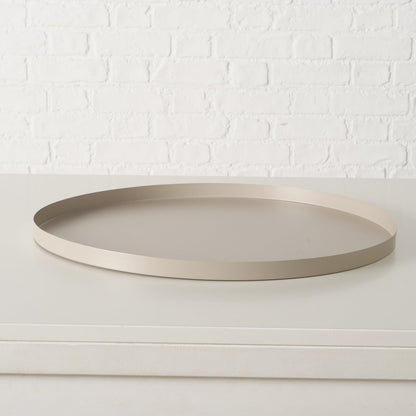 Boltze Deko-Tablett Ø 40 cm Rondella | schwarz | beige