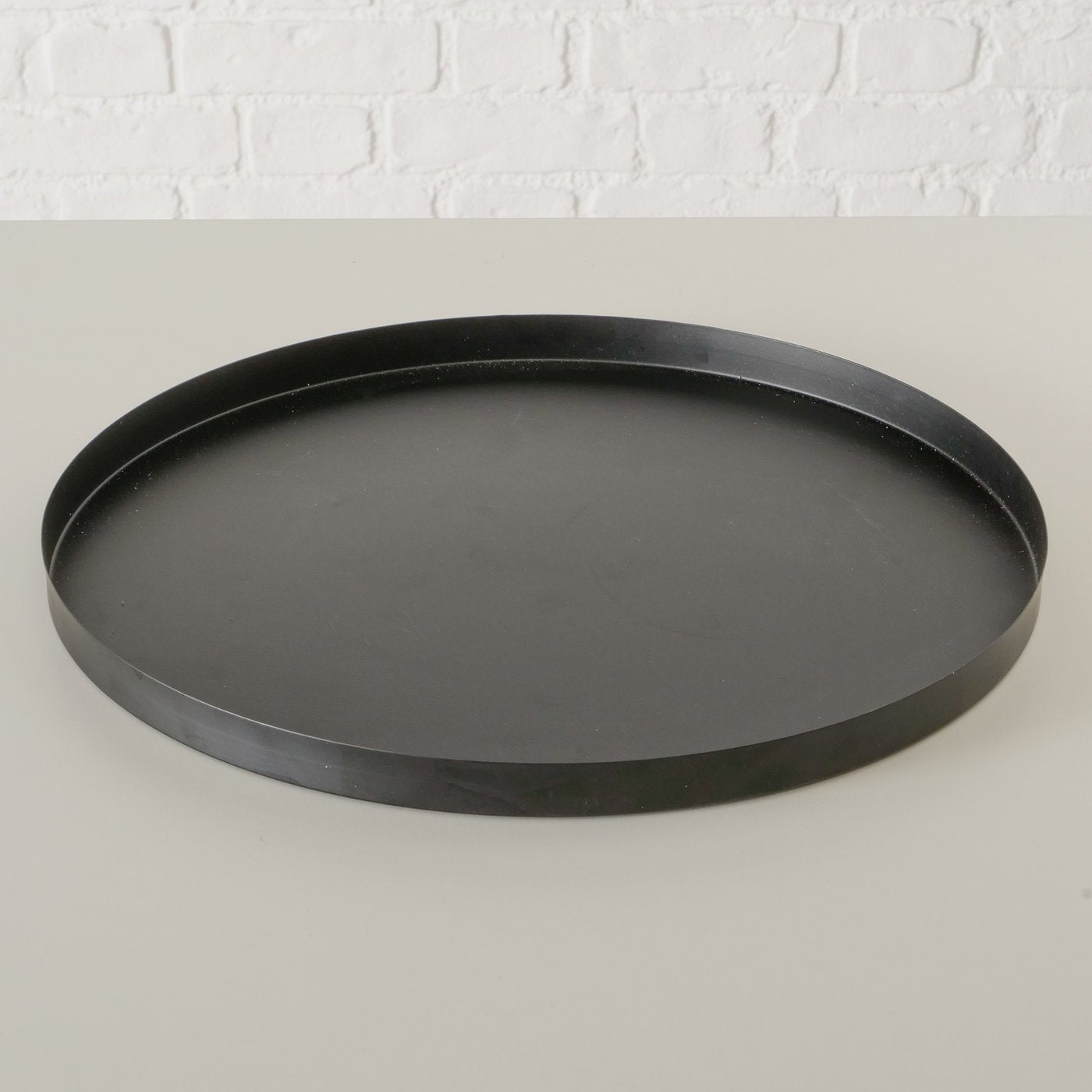 Boltze Deko-Tablett Ø 40 cm Rondella | schwarz | beige