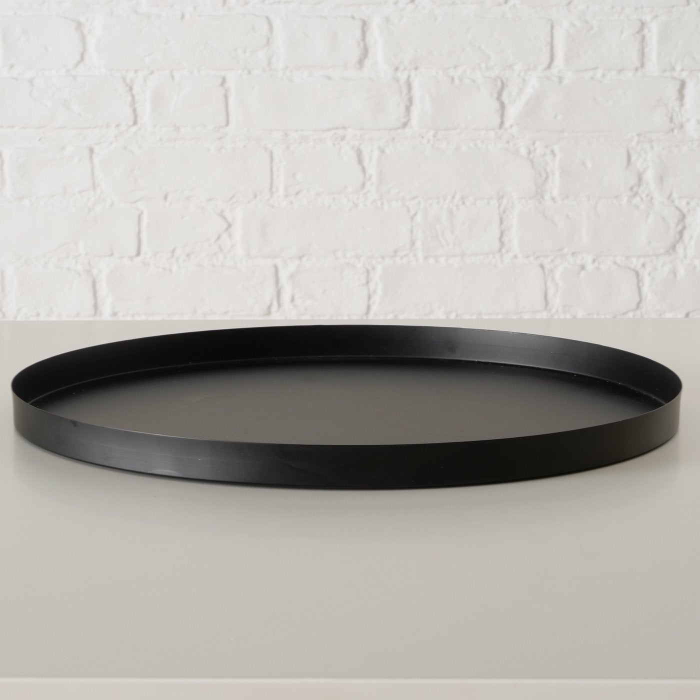 Boltze Deko-Tablett Ø 40 cm Rondella | schwarz | beige