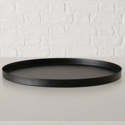 Boltze Deko-Tablett Ø 40 cm Rondella | schwarz | beige