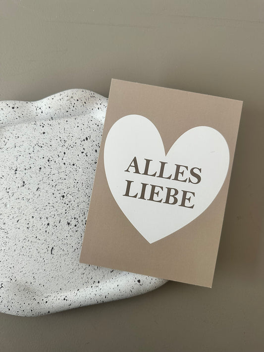 Postkarte Alles Liebe