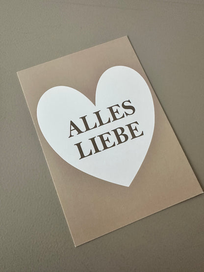 Postkarte Alles Liebe