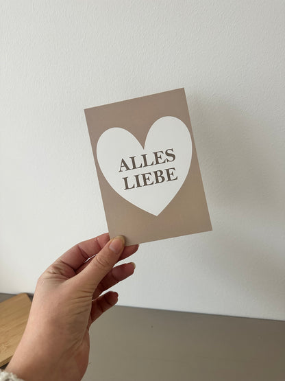 Postkarte Alles Liebe