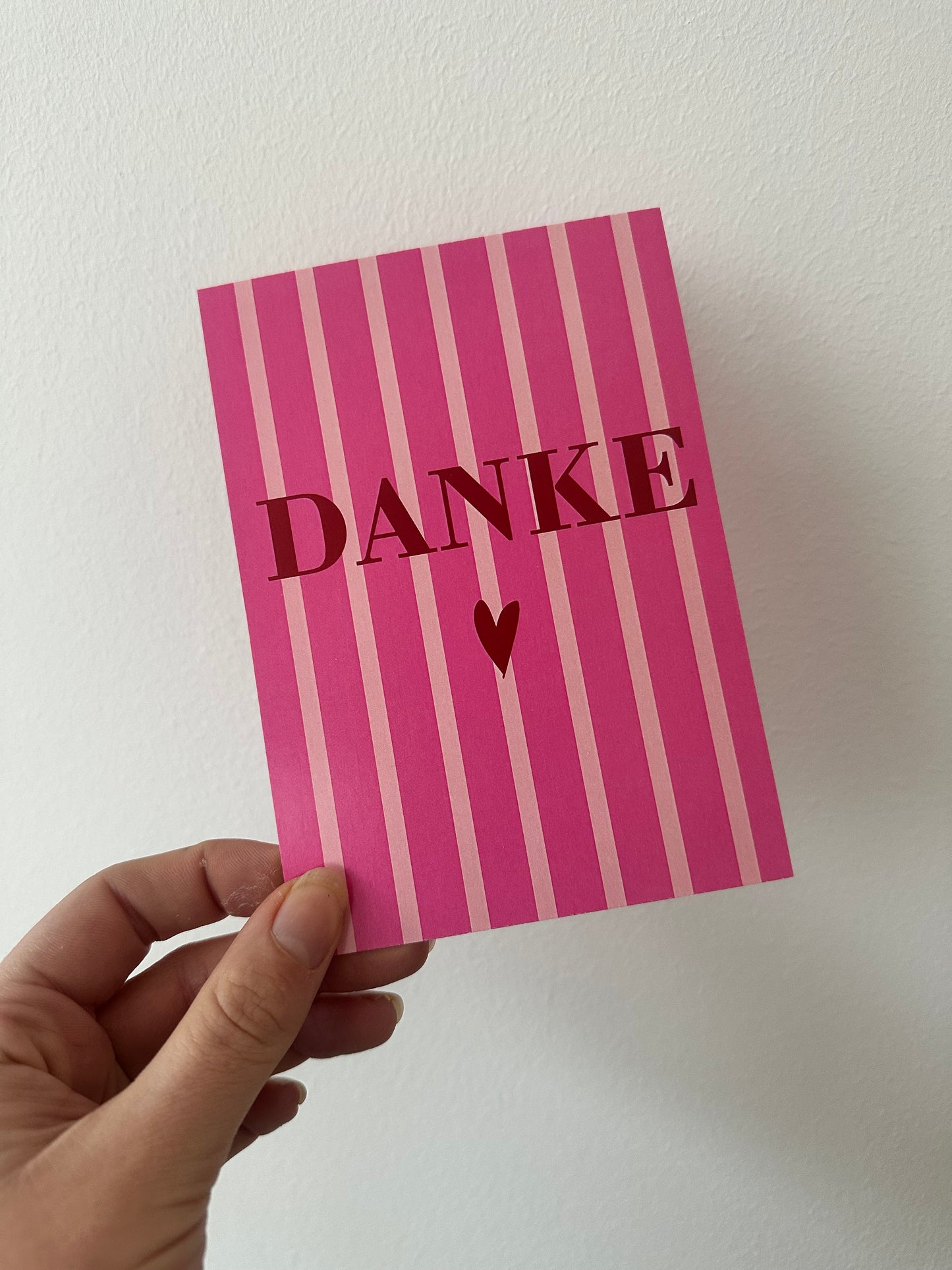 Postkarte Danke | rosa pink rot