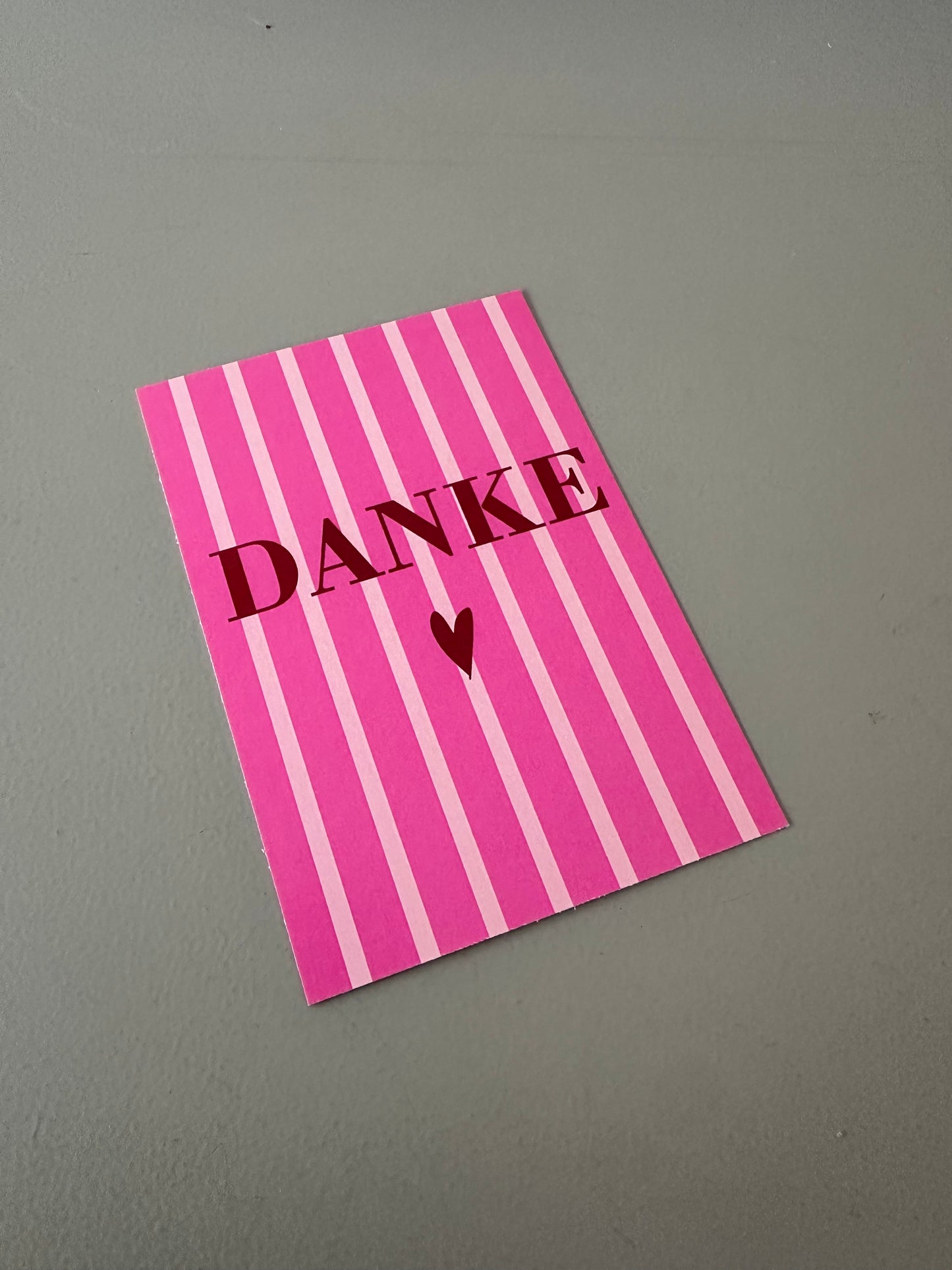 Postkarte Danke | rosa pink rot
