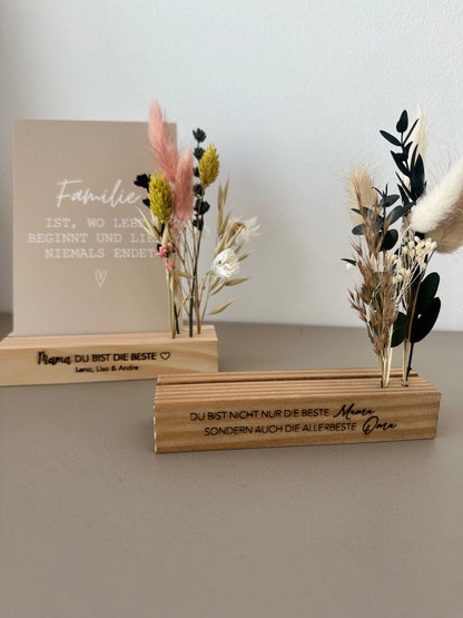 Muttertagsgeschenk | Kartenständer | Blumenleiste