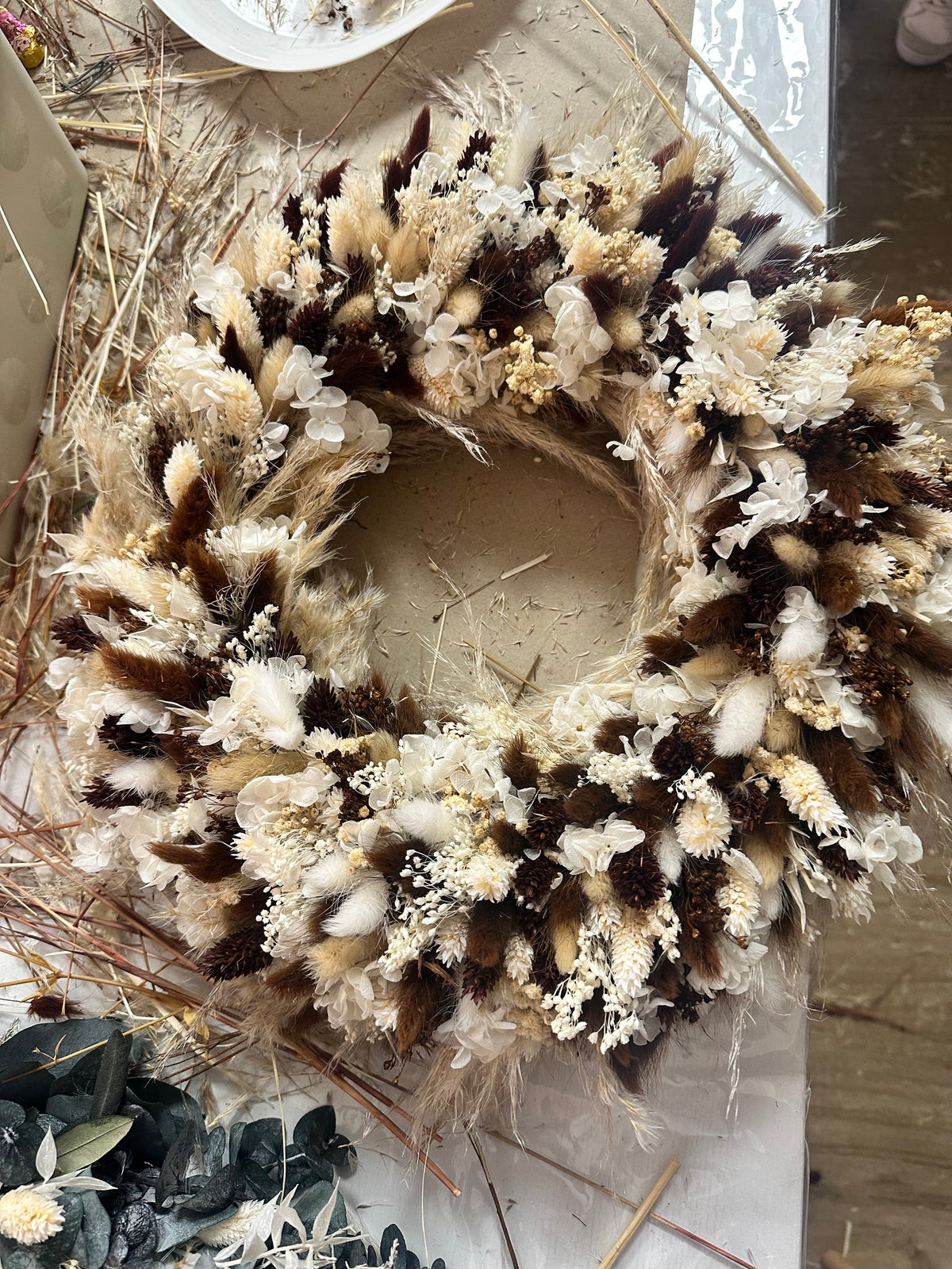 Workshop Adventskranz aus Trockenblumen
